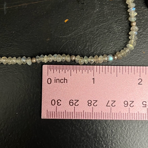 Doug Paulus India Sterling Silver 925 Labradorite Cross Pendant Bead Necklace - Picture 7 of 16